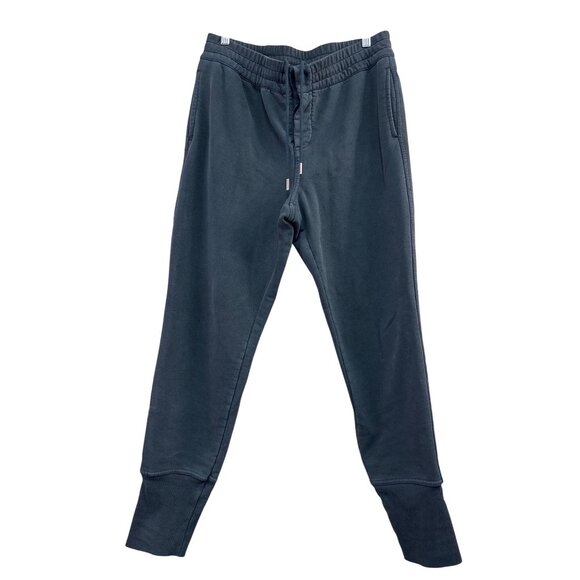 Black Jogger Sweatpants W/Drawstring & Pockets By Go Happy Fit Elastic Waistband - Picture 1 of 8